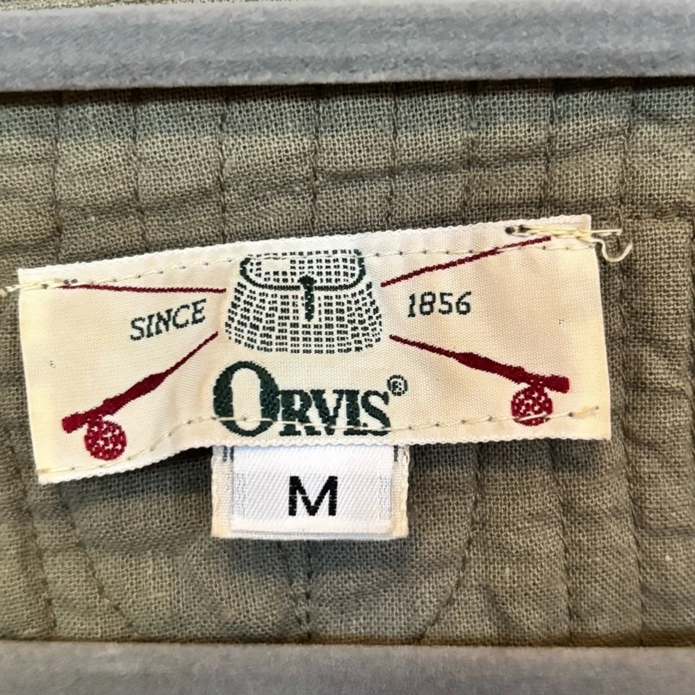 Vintage Orvis Cotton Green Vest - size M - Picture 6 of 11